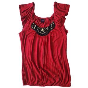Wrapper Red Casual top for women size small